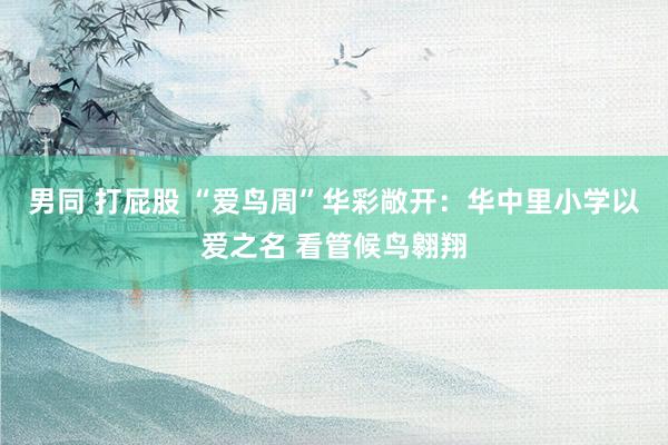 男同 打屁股 “爱鸟周”华彩敞开：华中里小学以爱之名 看管候鸟翱翔