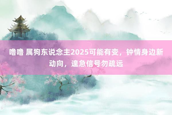 噜噜 属狗东说念主2025可能有变，钟情身边新动向，遑急信号勿疏远