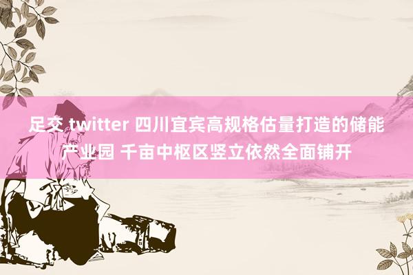 足交 twitter 四川宜宾高规格估量打造的储能产业园 千亩中枢区竖立依然全面铺开